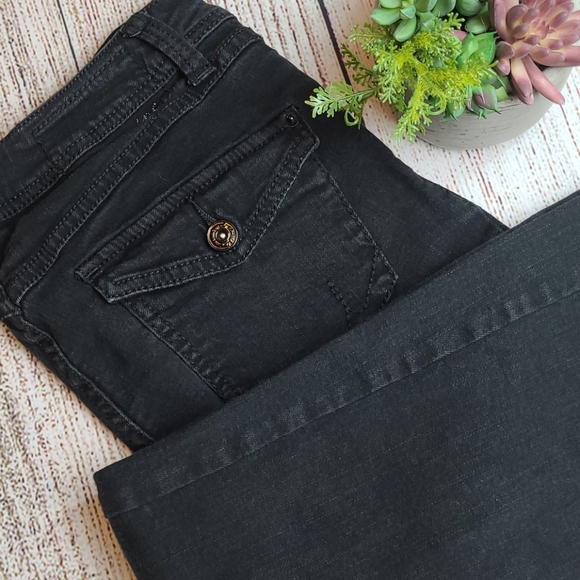 INC International Concepts Denim - INC BLACK STRETCH BOOTLEG JEANS